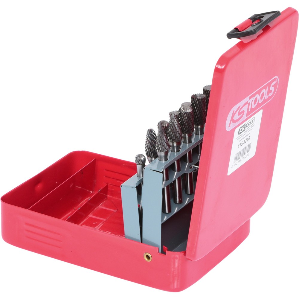 Produktabbildung Nr. 2: KS TOOLS HM Frässtift-Satz, Stahlblechkassette, 10-tlg