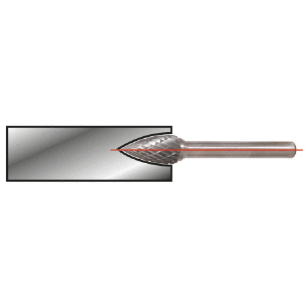 Produktabbildung: KS TOOLS HM Spitzbogen-Frässtift Form G, 3mm
