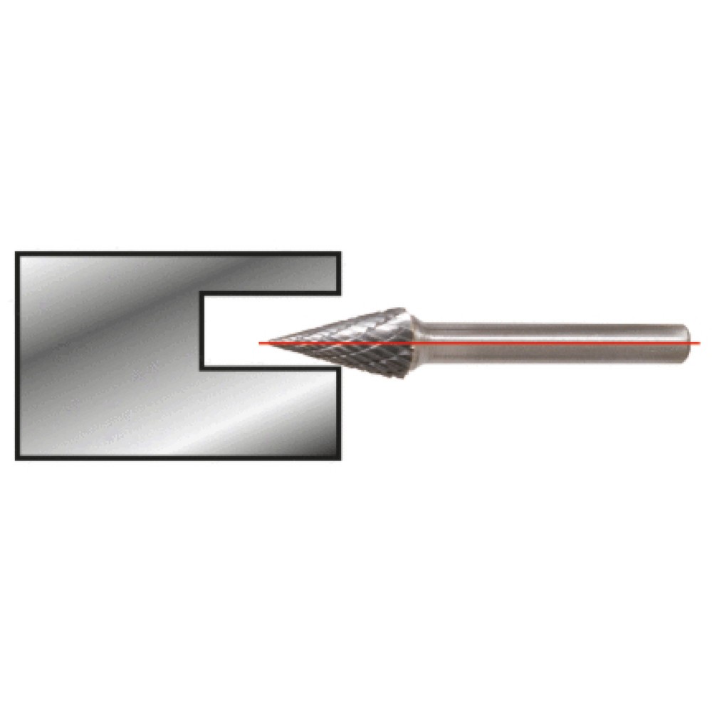 Produktabbildung Nr. 2: KS TOOLS HM Spitzkegel-Frässtift Form M, 3mm