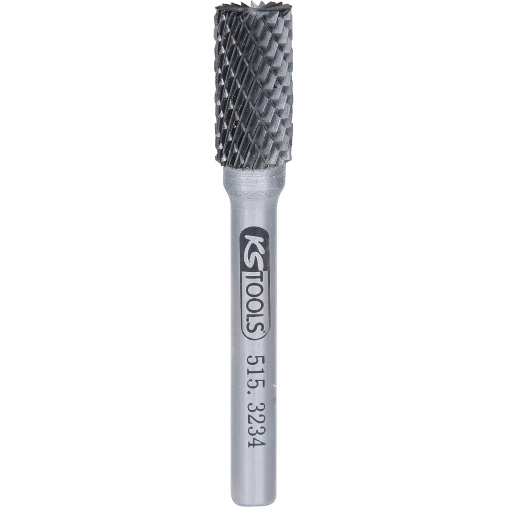 Produktabbildung: KS TOOLS HM Zylinder-Frässtift Form A mit Stirnverzahnung, 10mm