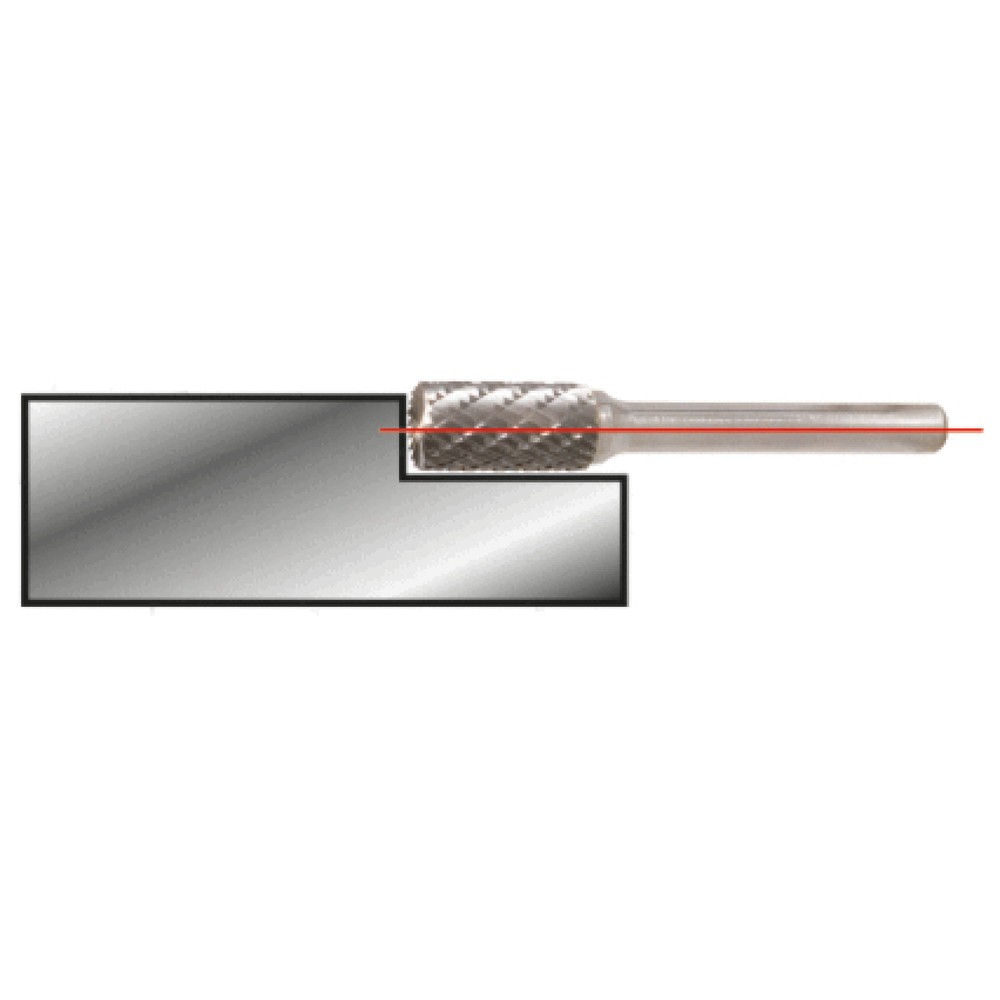 Produktabbildung Nr. 6: KS TOOLS HM Zylinder-Frässtift Form A mit Stirnverzahnung, 6mm