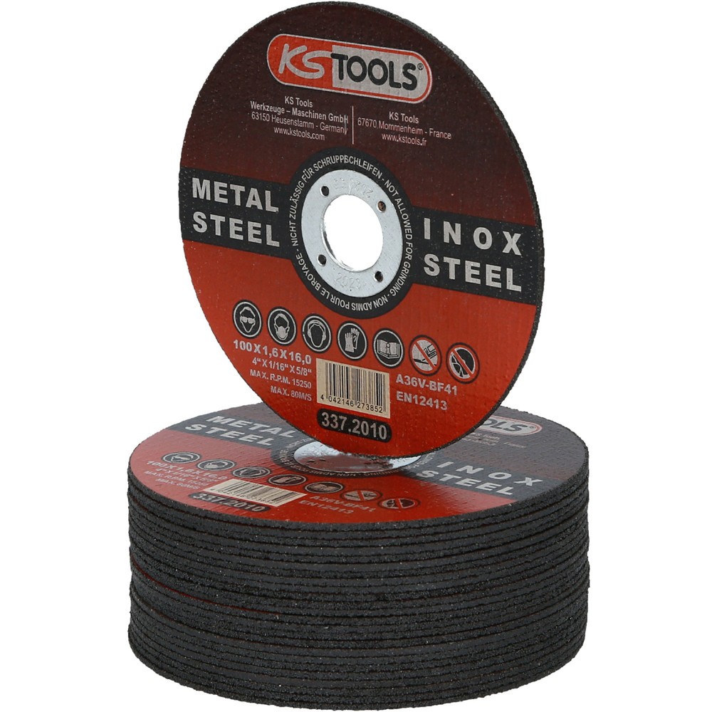 KS TOOLS Hochleistungs-Dünntrennscheibe, Ø 100mm, 1,6mm, 25 Stück Produktabbildung: KS TOOLS Hochleistungs-Dünntrennscheibe, Ø 100mm, 1,6mm, 25 Stück