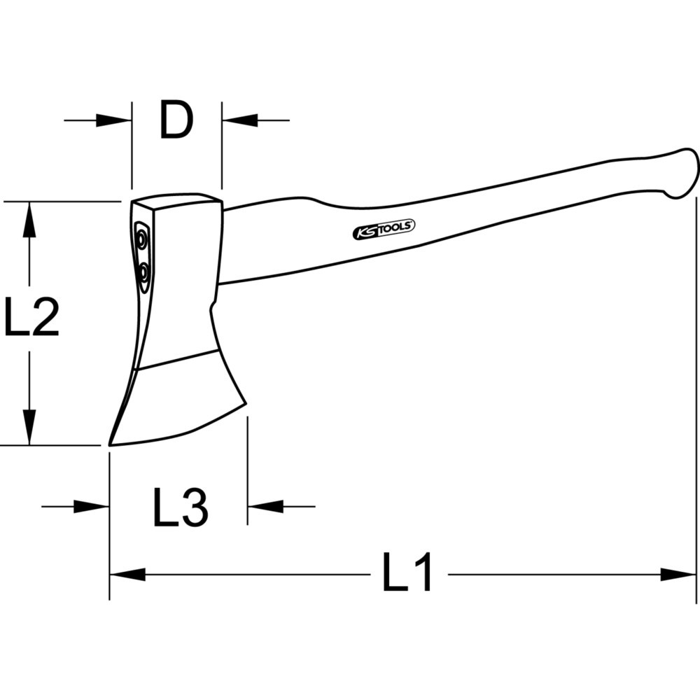 Produktabbildung Nr. 5: KS TOOLS Holzaxt, 1250g