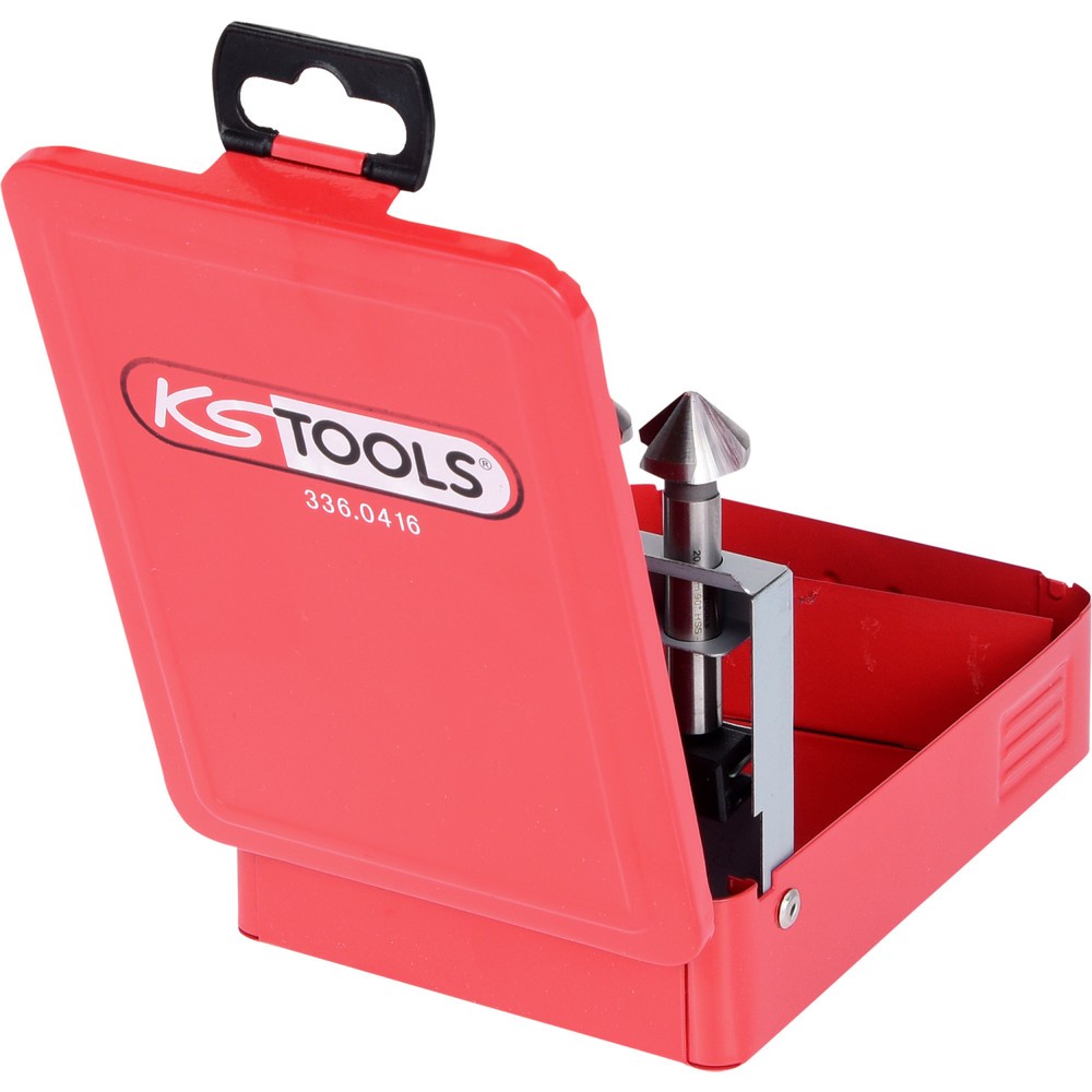 Produktabbildung Nr. 4: KS TOOLS HSS Co 5 Kegel-Entgratsenker-Satz, Stahlblechkassette 6-tlg
