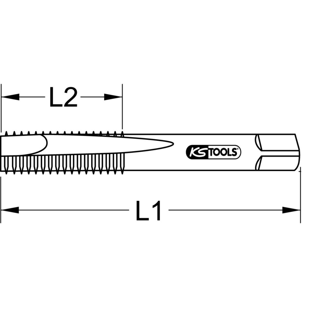 Produktabbildung: KS TOOLS HSS Co Einschnittgewindebohrer M, M12x1,75