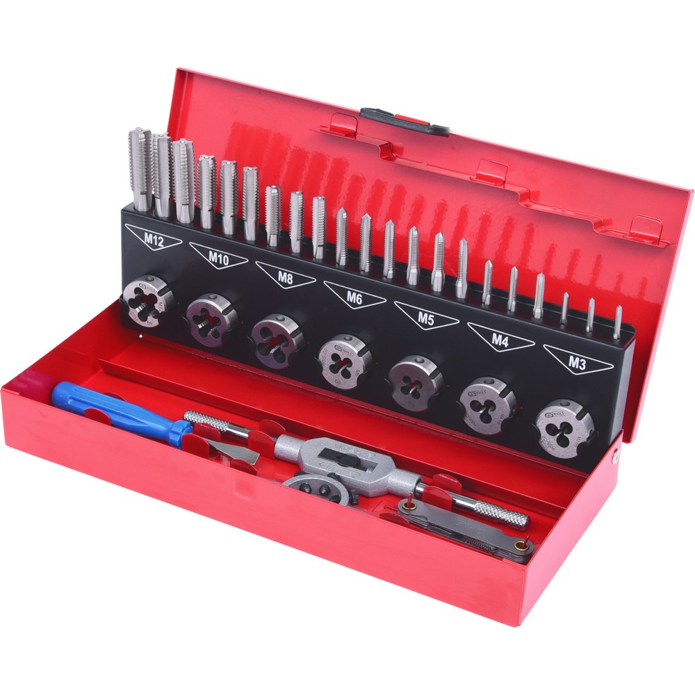 Produktabbildung: KS TOOLS HSS Co Gewindeschneidwerkzeug-Satz, 32-tlg