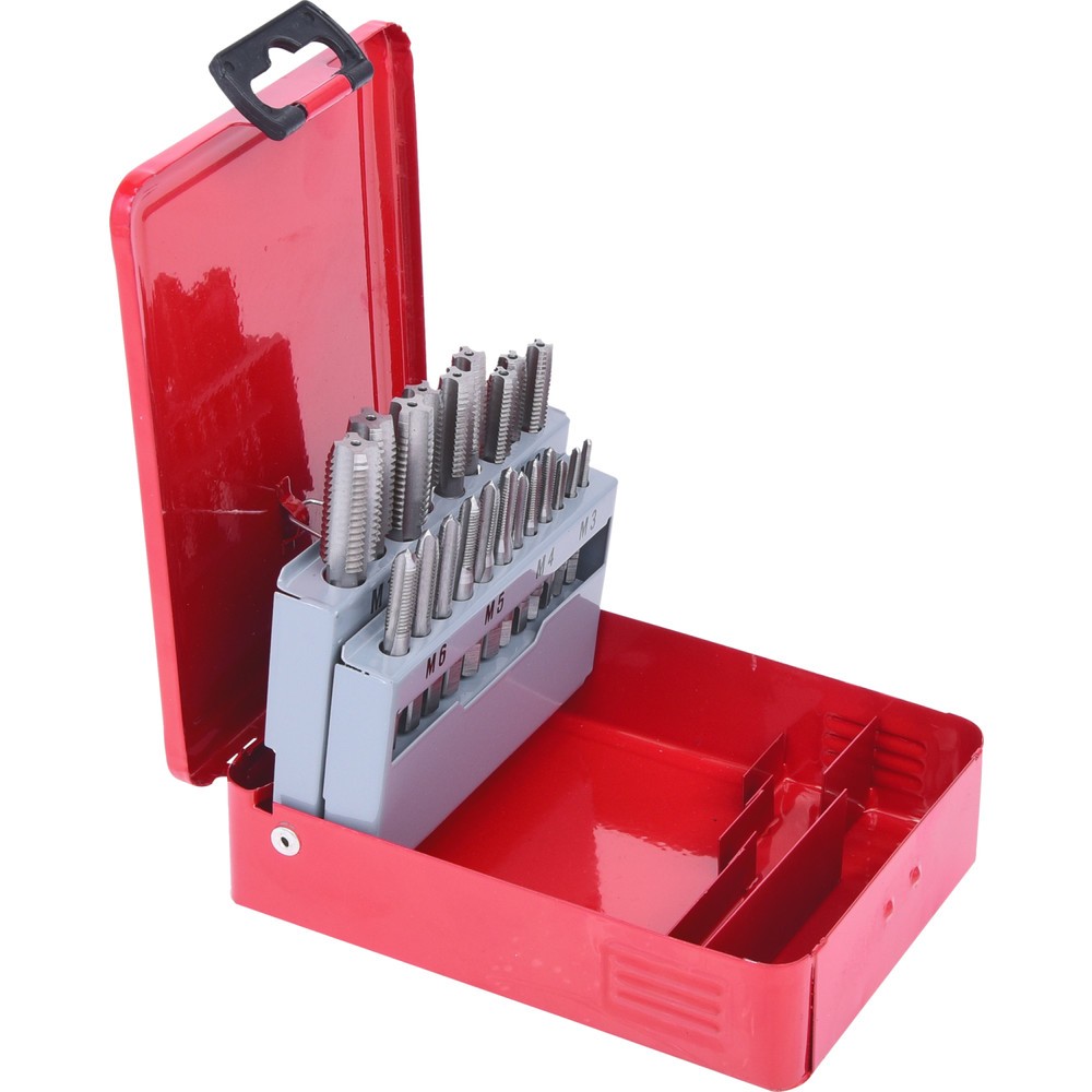 Produktabbildung Nr. 4: KS TOOLS HSS CO Handgewindebohrer-Satz M, Stahlblechkassette 21-tlgM3-M12
