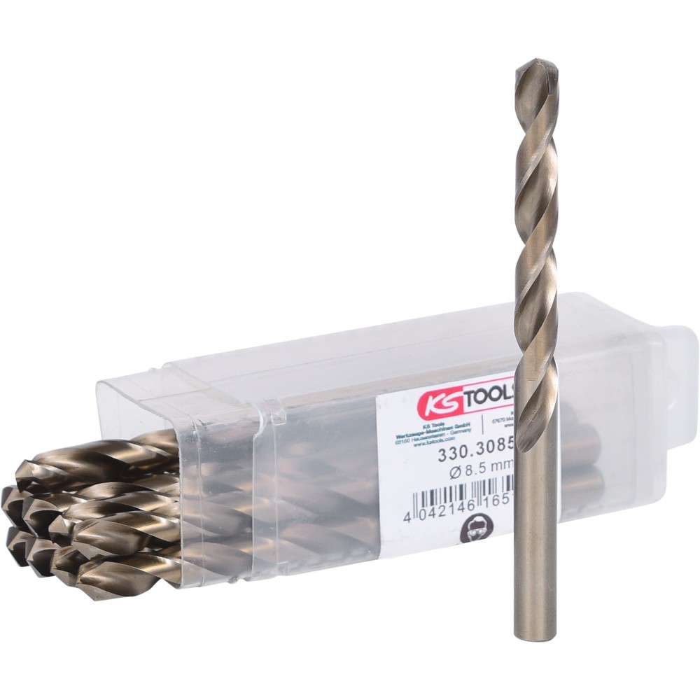 Produktabbildung Nr. 1: KS TOOLS HSS-G Co 5 Spiralbohrer, 8,5mm, 10er Pack