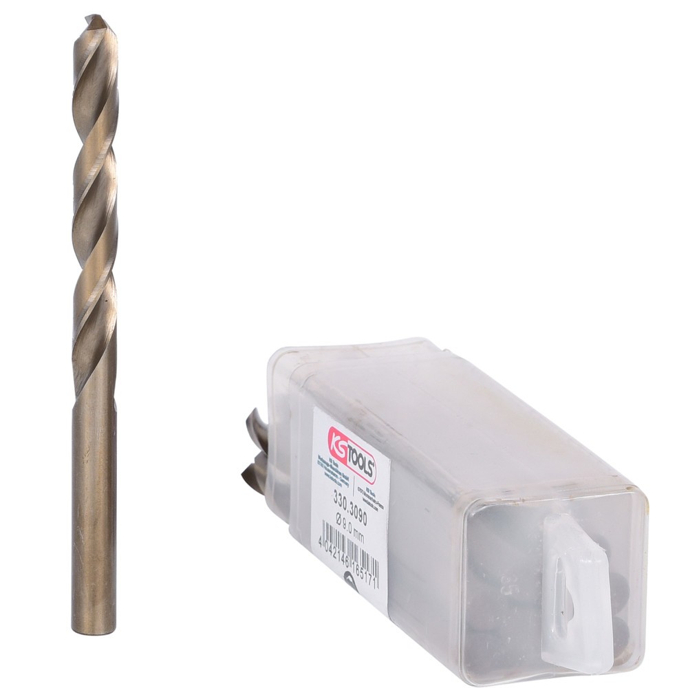 Produktabbildung Nr. 2: KS TOOLS HSS-G Co 5 Spiralbohrer, 9mm, 10er Pack