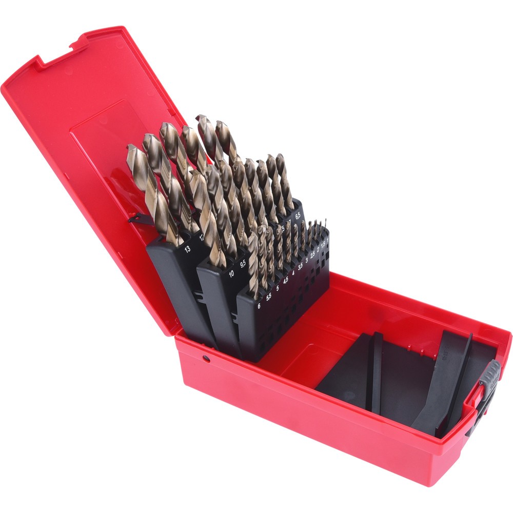Produktabbildung Nr. 4: KS TOOLS HSS-G Co 5 Spiralbohrer-Satz, Kunststoffkassette, 25-tlg, 1-13mm