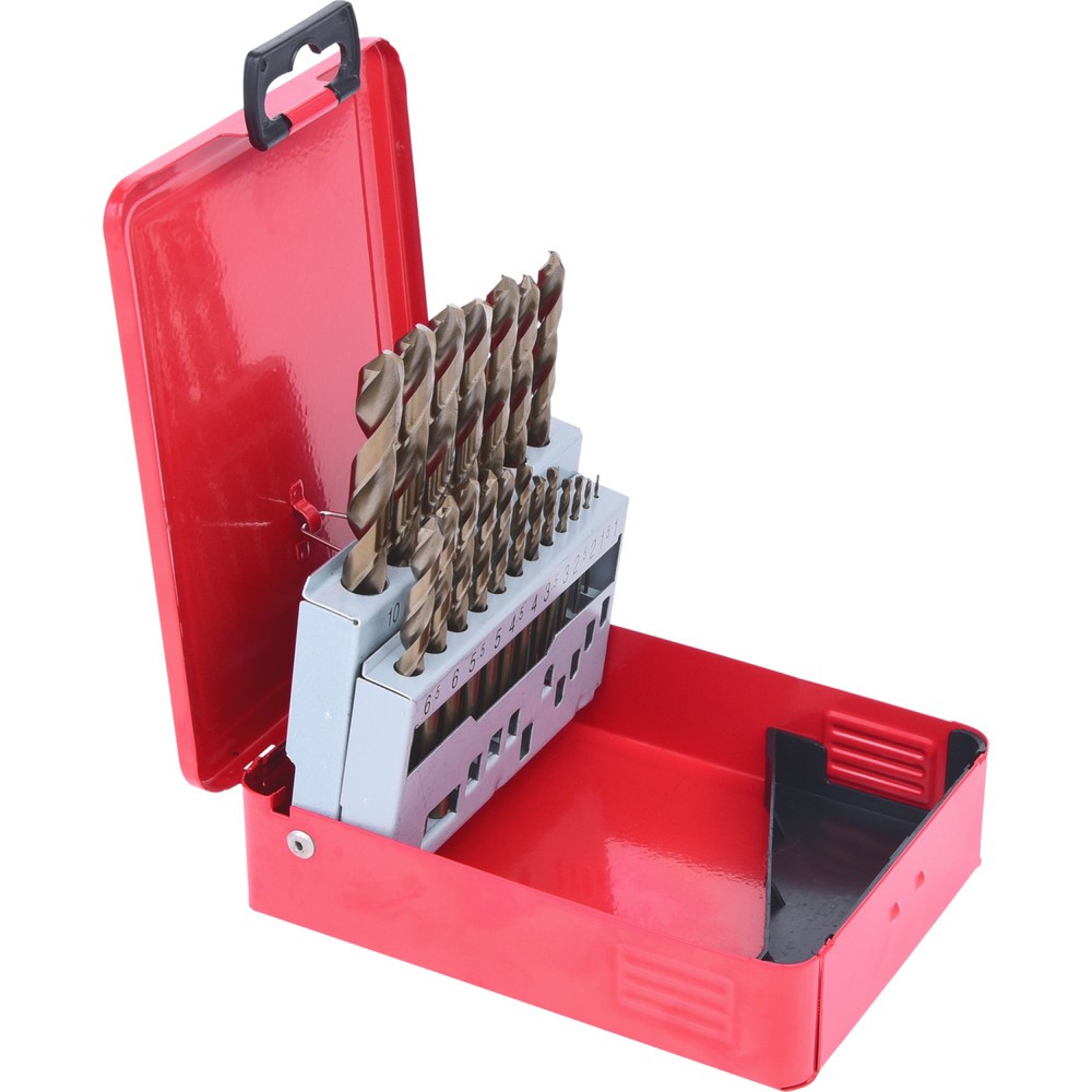 Produktabbildung Nr. 4: KS TOOLS HSS-G Co 5 Spiralbohrer-Satz, Stahlblechkassette 19-tlg 1-10mm