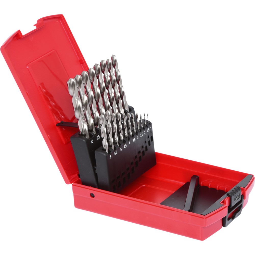 Produktabbildung Nr. 5: KS TOOLS HSS-G Spiralbohrer-Satz, Kunststoffkassette, 19-tlg 1-10mm