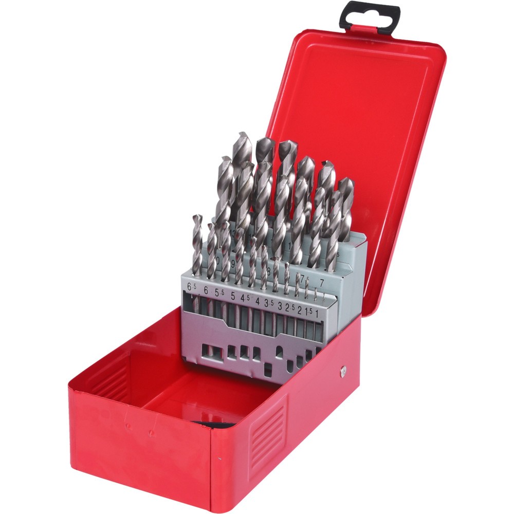 Produktabbildung Nr. 1: KS TOOLS HSS-G Spiralbohrer-Satz, Stahlblechkassette, 25-tlg 1-13mm