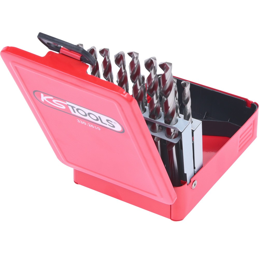 Produktabbildung Nr. 4: KS TOOLS HSS-G Spiralbohrer-Satz, Stahlblechkassette, 19-tlg 1-10mm