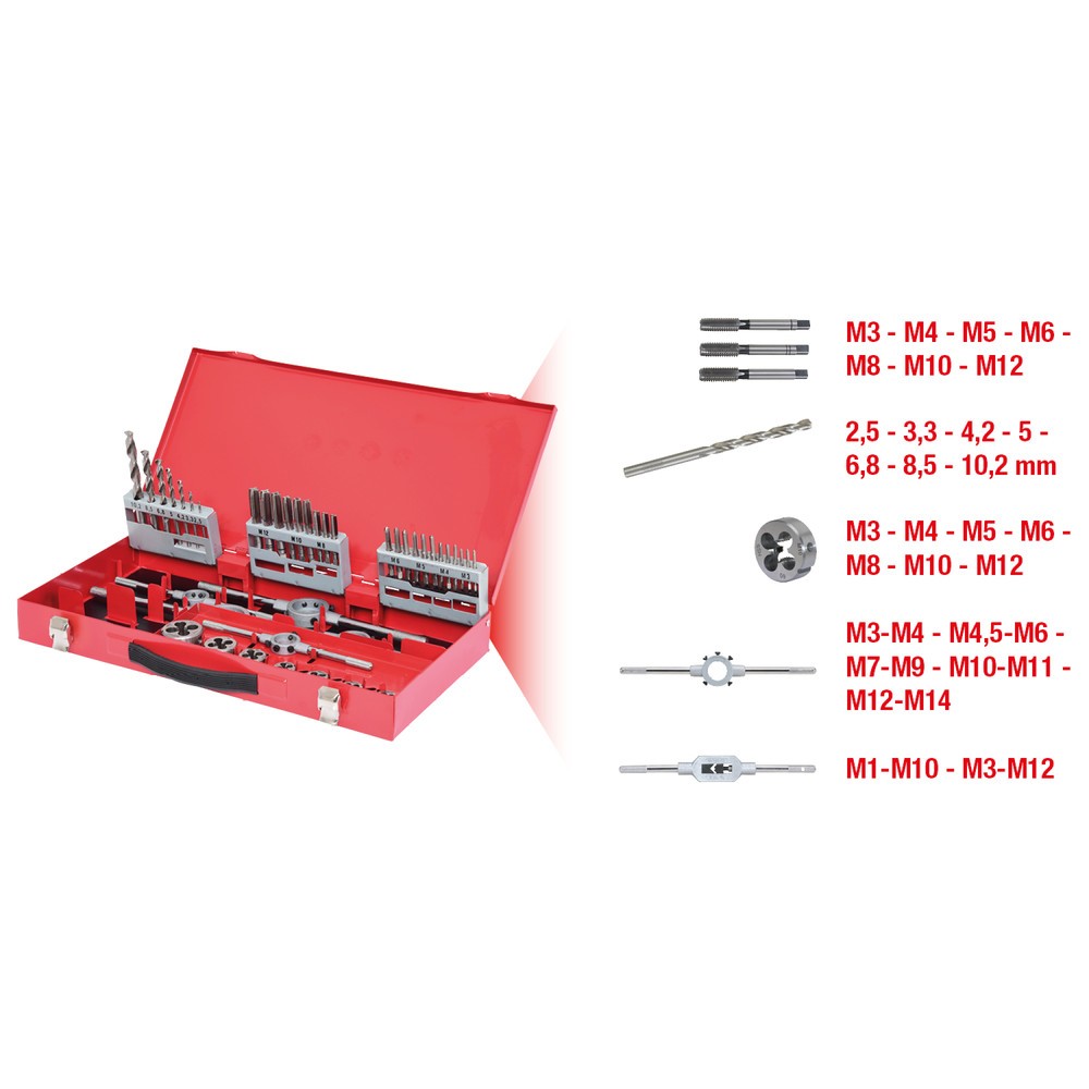Produktabbildung Nr. 2: KS TOOLS HSS Gewindeschneidwerkzeug-Satz, 44-tlg