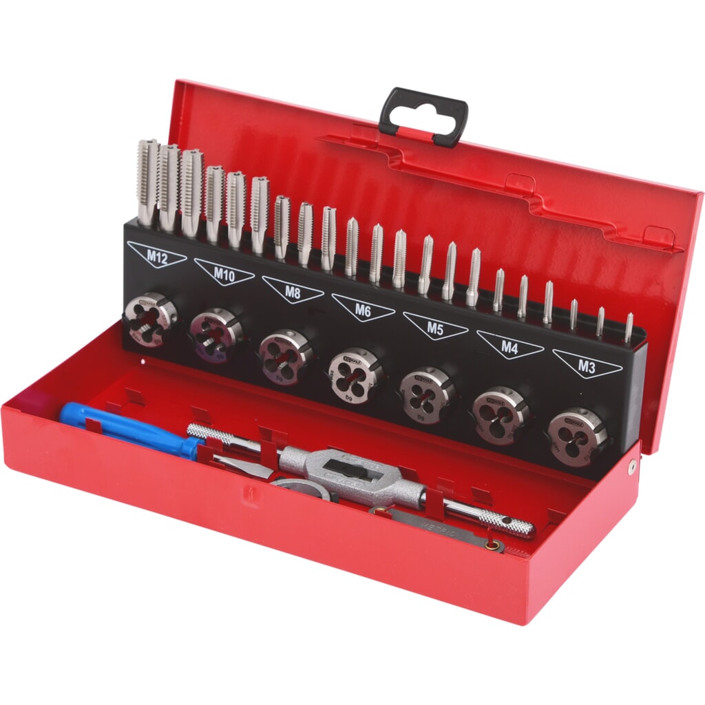 KS TOOLS HSS Gewindeschneidwerkzeug-Satz, 32-tlg Produktabbildung: KS TOOLS HSS Gewindeschneidwerkzeug-Satz, 32-tlg