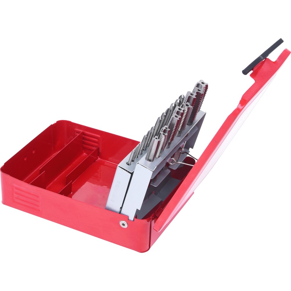 Produktabbildung Nr. 2: KS TOOLS HSS Handgewindebohrer-Satz M, Stahlblechkassette 21-tlgM3-M12
