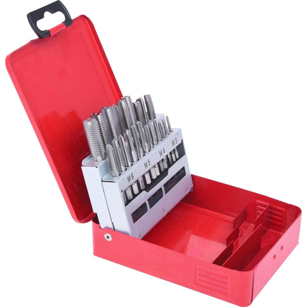 Produktabbildung Nr. 4: KS TOOLS HSS Handgewindebohrer-Satz M, Stahlblechkassette 21-tlgM3-M12