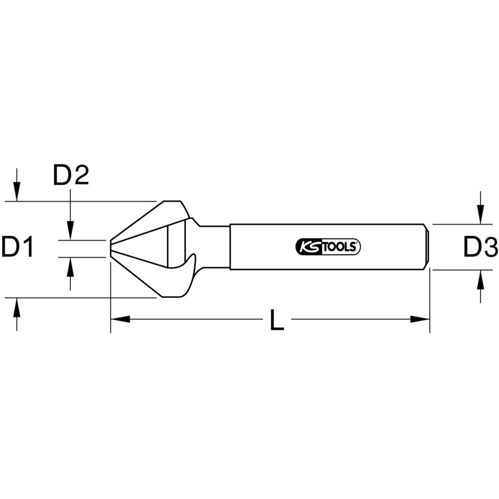 Produktabbildung: KS TOOLS HSS Kegel- und Entgratsenker 90°, 6,3mm