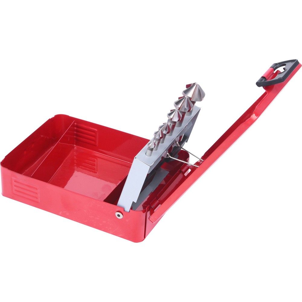 Produktabbildung Nr. 2: KS TOOLS HSS Kegel- und Entgratsenker-Satz, Stahlblechkassette 6-tlg