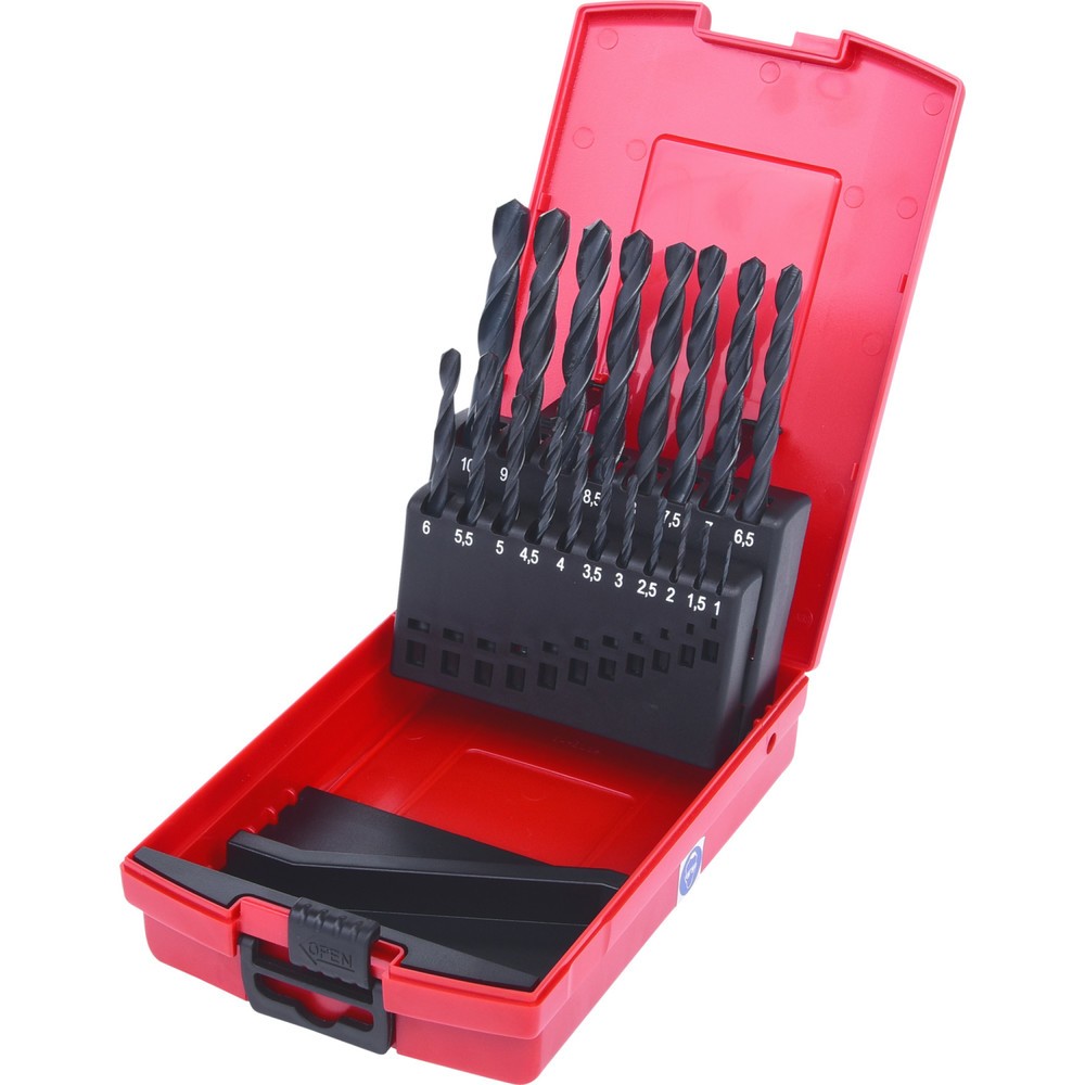 Produktabbildung: KS TOOLS HSS-R Spiralbohrer-Satz, Kunststoffkassette, 19-tlg, 1-10mm