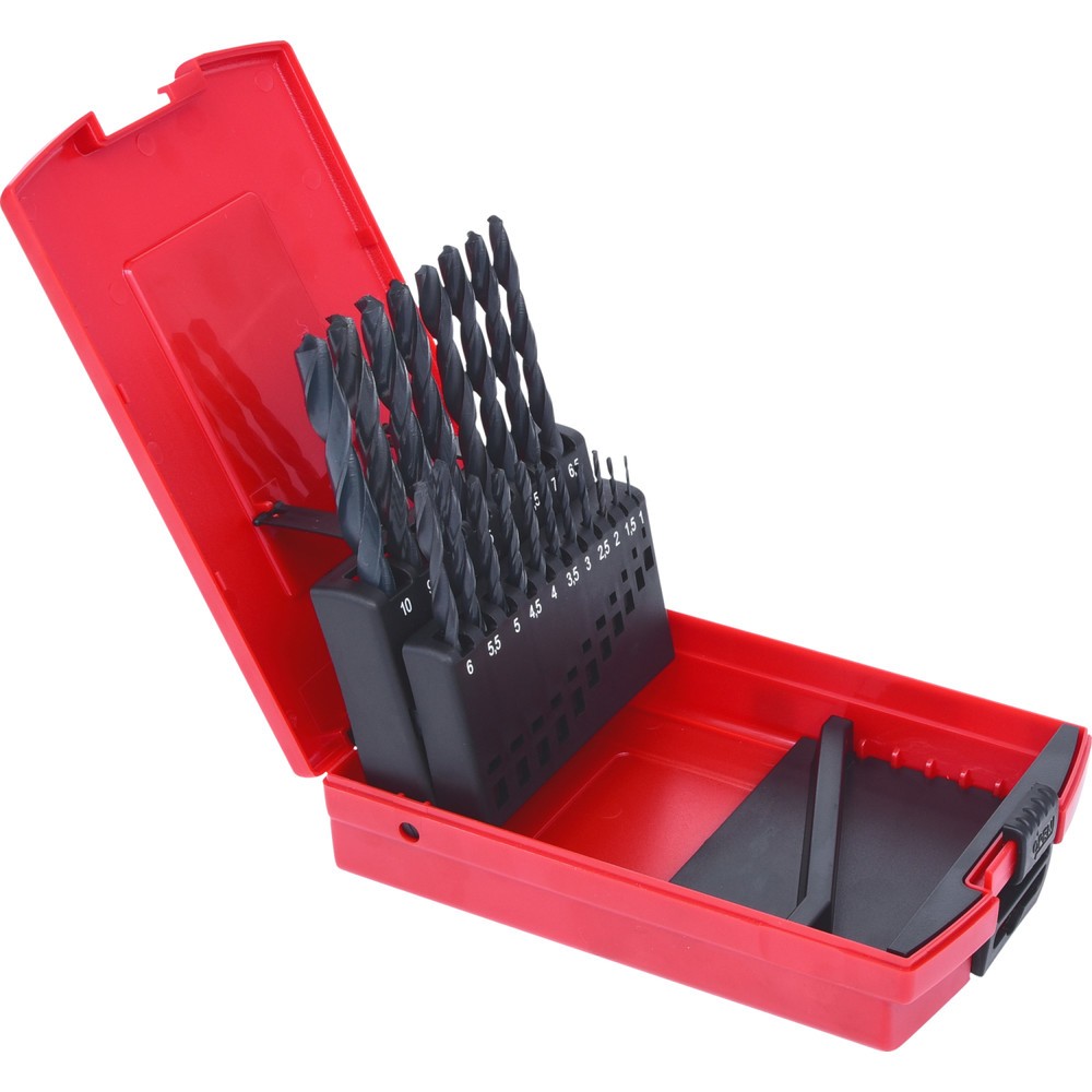 Produktabbildung Nr. 5: KS TOOLS HSS-R Spiralbohrer-Satz, Kunststoffkassette, 19-tlg, 1-10mm