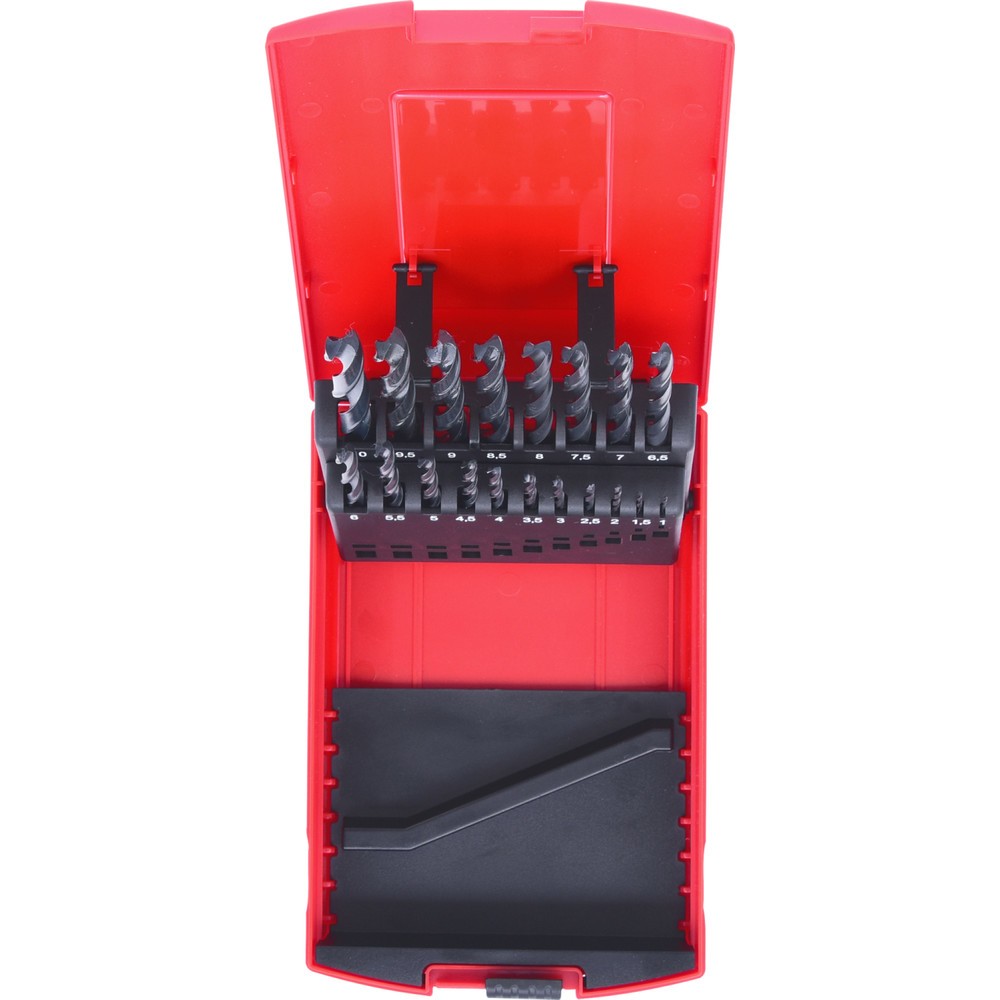 Produktabbildung Nr. 6: KS TOOLS HSS-R Spiralbohrer-Satz, Kunststoffkassette, 19-tlg, 1-10mm