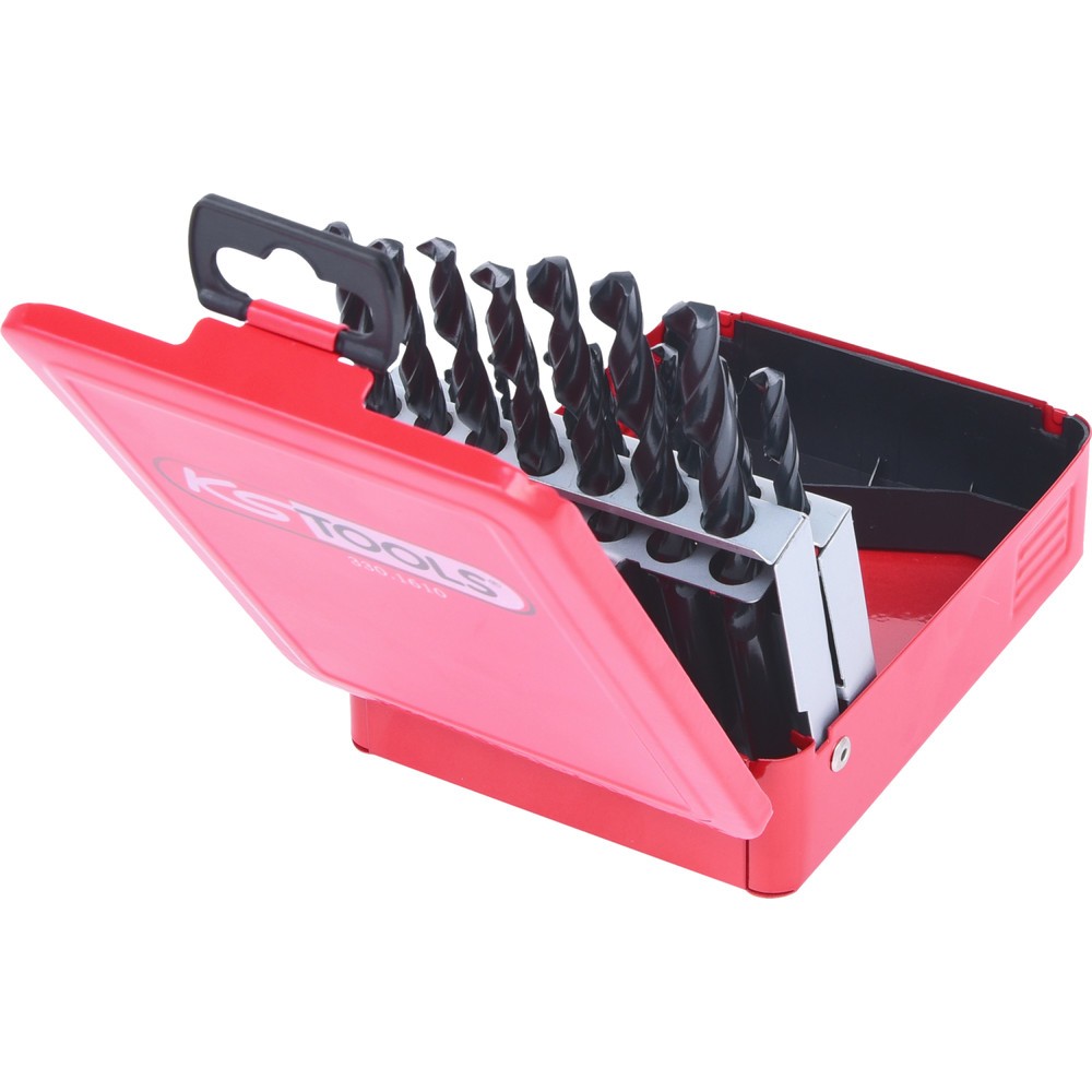 Produktabbildung Nr. 3: KS TOOLS HSS-R Spiralbohrer-Satz, Stahlblechkassette, 19-tlg, 1-10mm