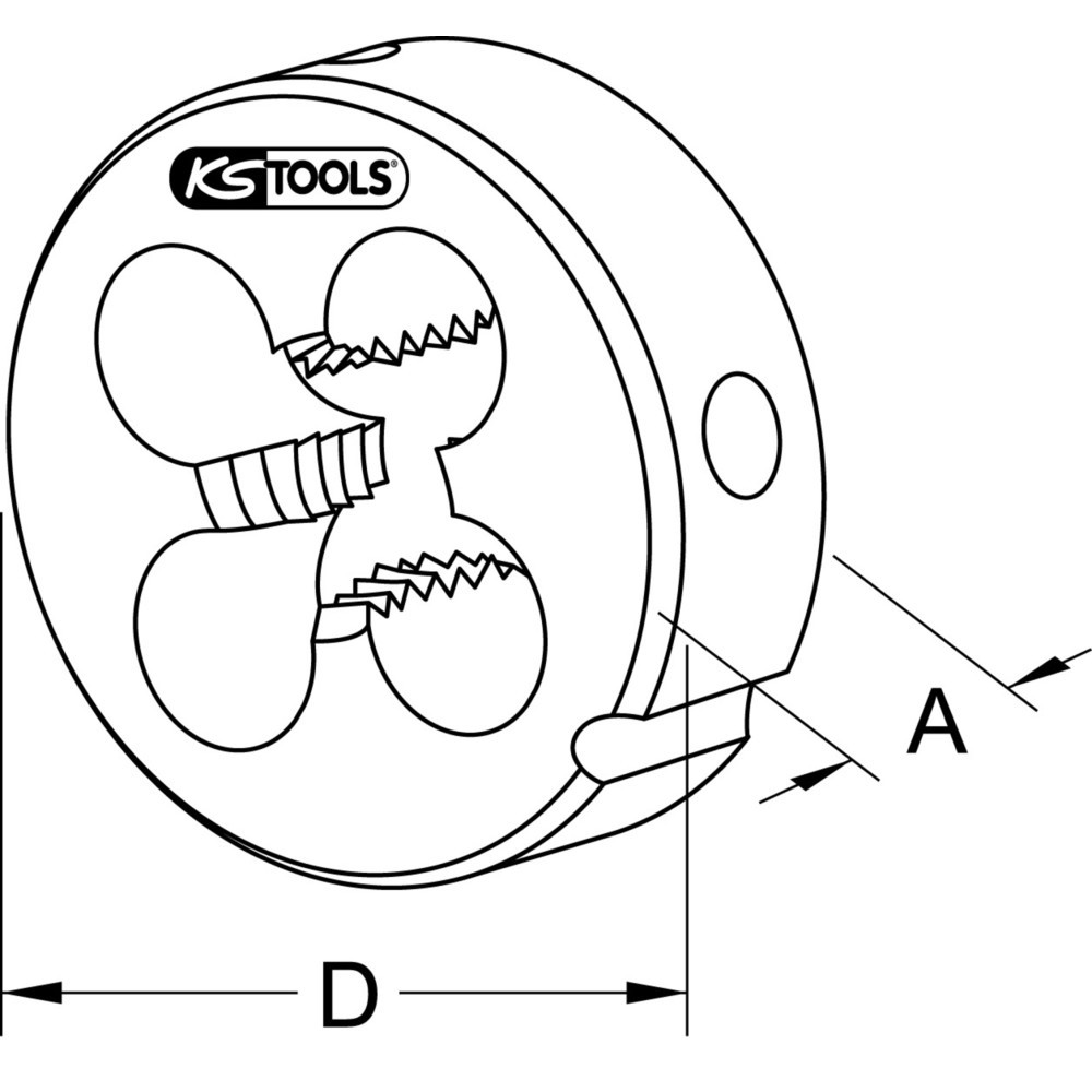 Produktabbildung: KS TOOLS HSS Schneideisen M, M14x2