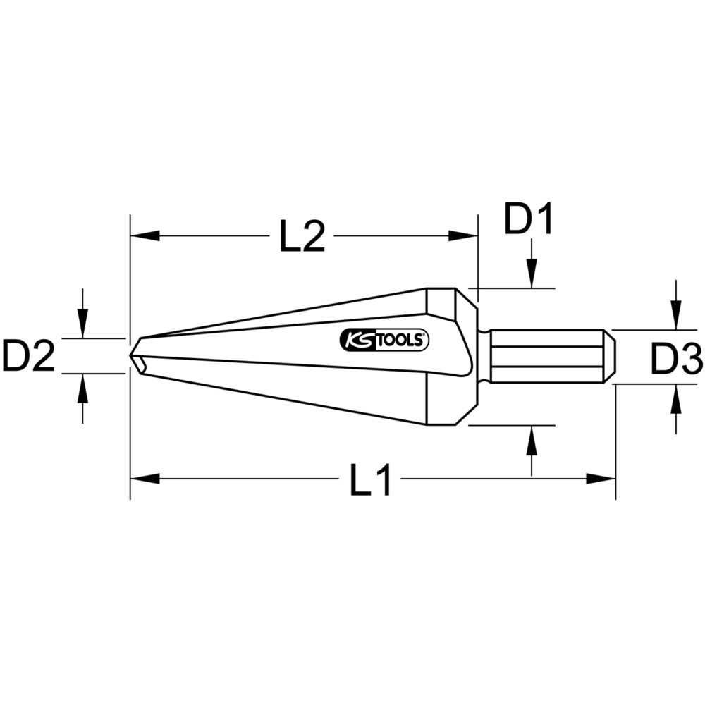 Produktabbildung: KS TOOLS HSS TiN Blechschälbohrer, Ø 24-40mm