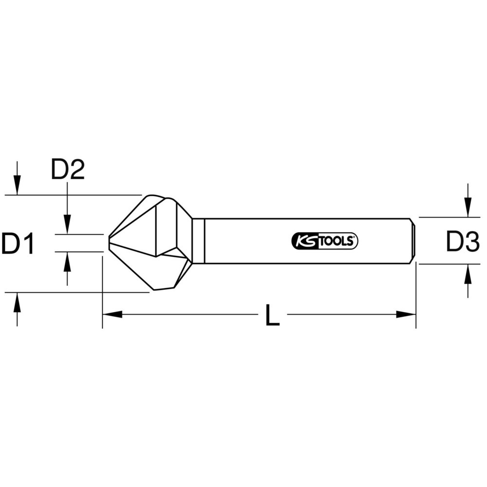 Produktabbildung: KS TOOLS HSS TiN Kegel- und Entgratsenker 120°, 10,4mm