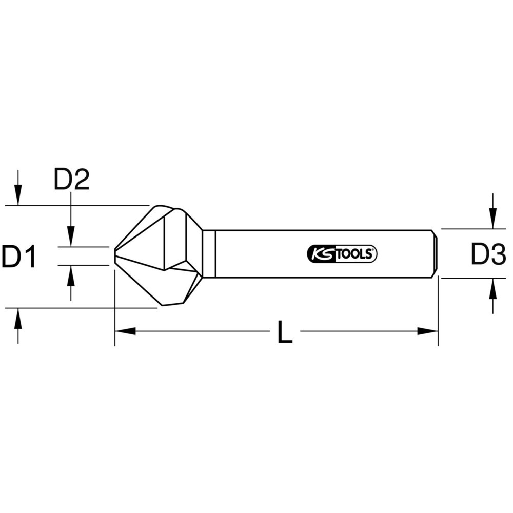 Produktabbildung: KS TOOLS HSS TiN Kegel- und Entgratsenker 90°, 7,3mm