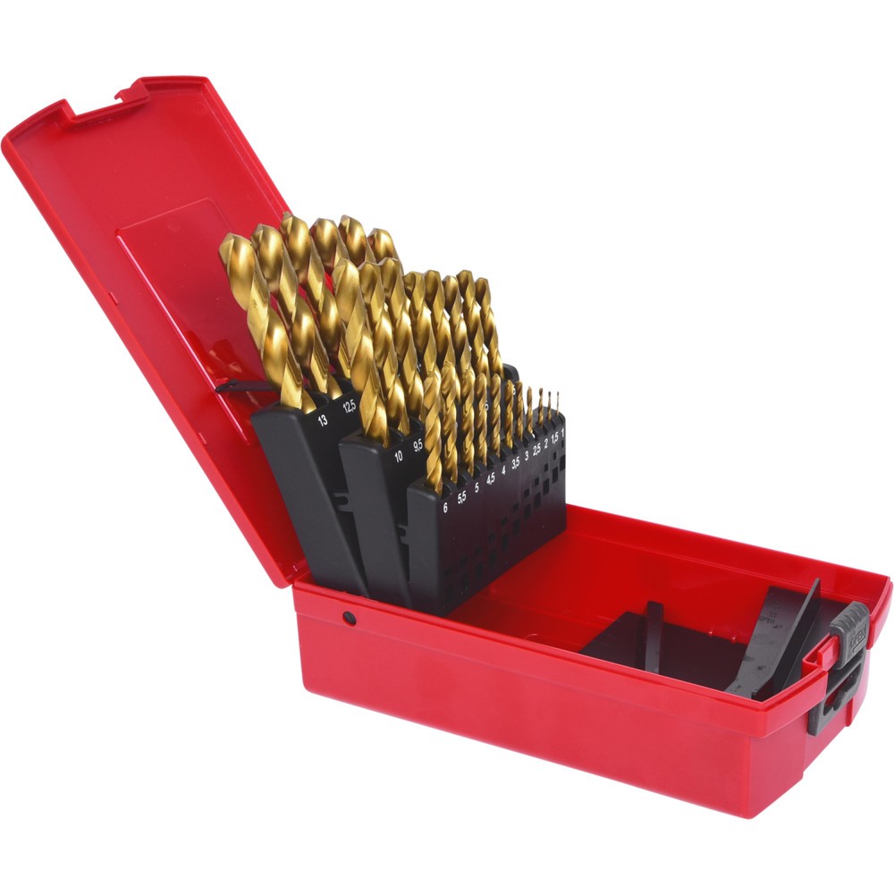 Produktabbildung Nr. 4: KS TOOLS HSS TiN Spiralbohrer-Satz, Kunststoffkassette 25-tlg 1-13mm