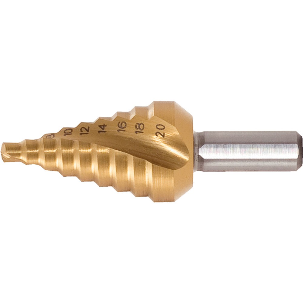 Produktabbildung Nr. 2: KS TOOLS HSS-TiN Stufenbohrer extra kurz,Ø 4-30mm, 14 Stufen