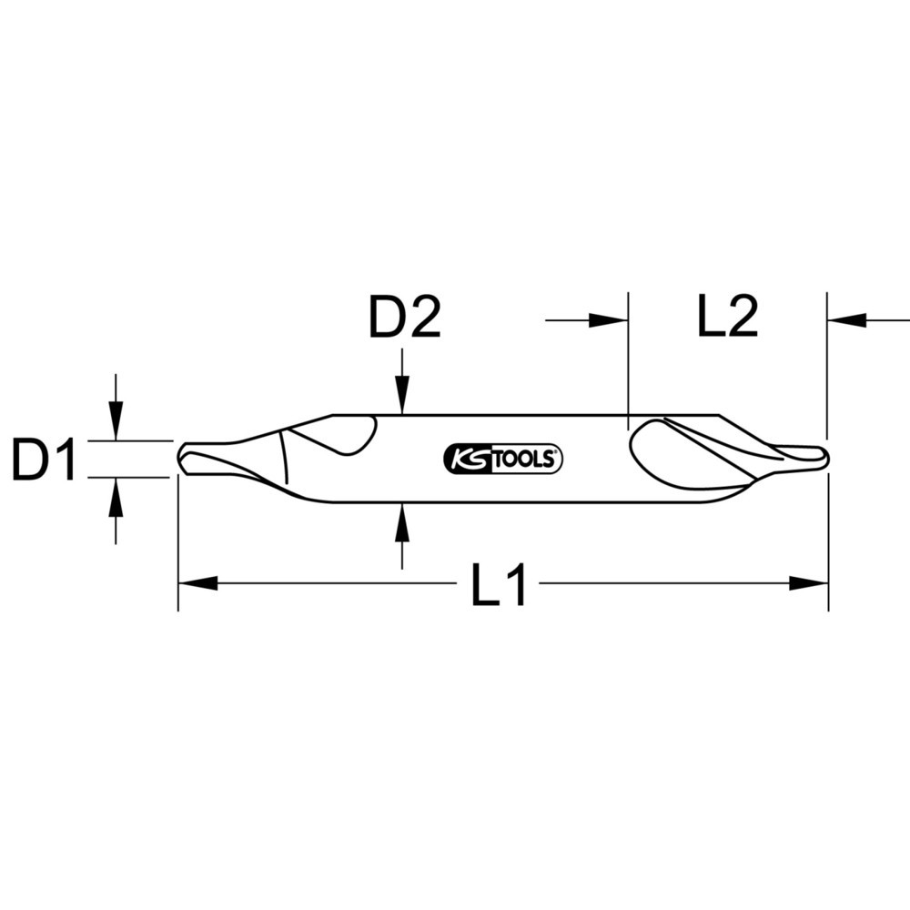Produktabbildung: KS TOOLS HSS Zentrierbohrer FormR, 3,2mm