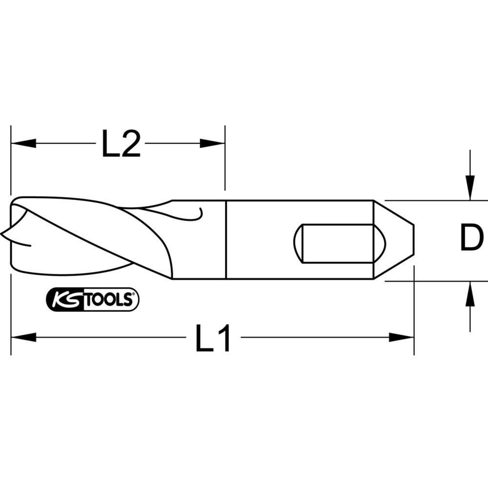 Produktabbildung Nr. 6: KS TOOLS HSSE TiCN Schweißpunkt-Fräser, 8mm