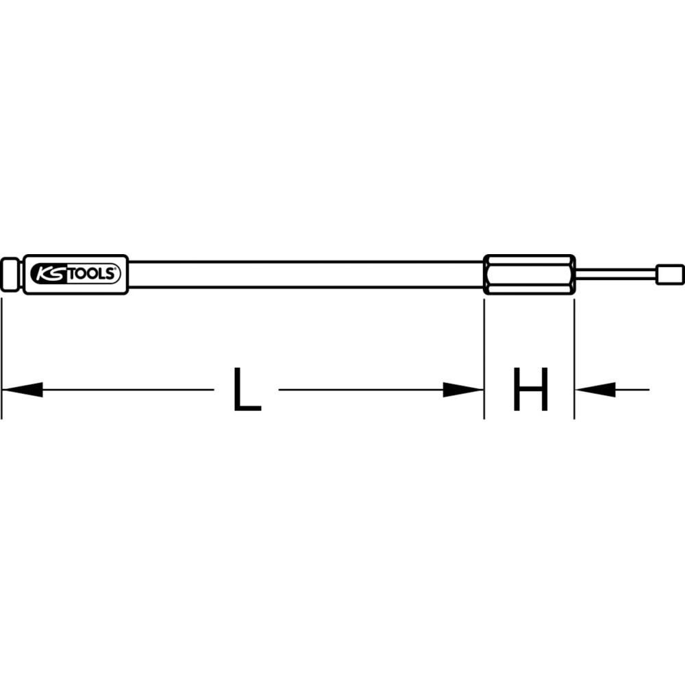 Produktabbildung: KS TOOLS Hydraulik-Druckspindel, 13mm, G1/2"x14Gx410mm