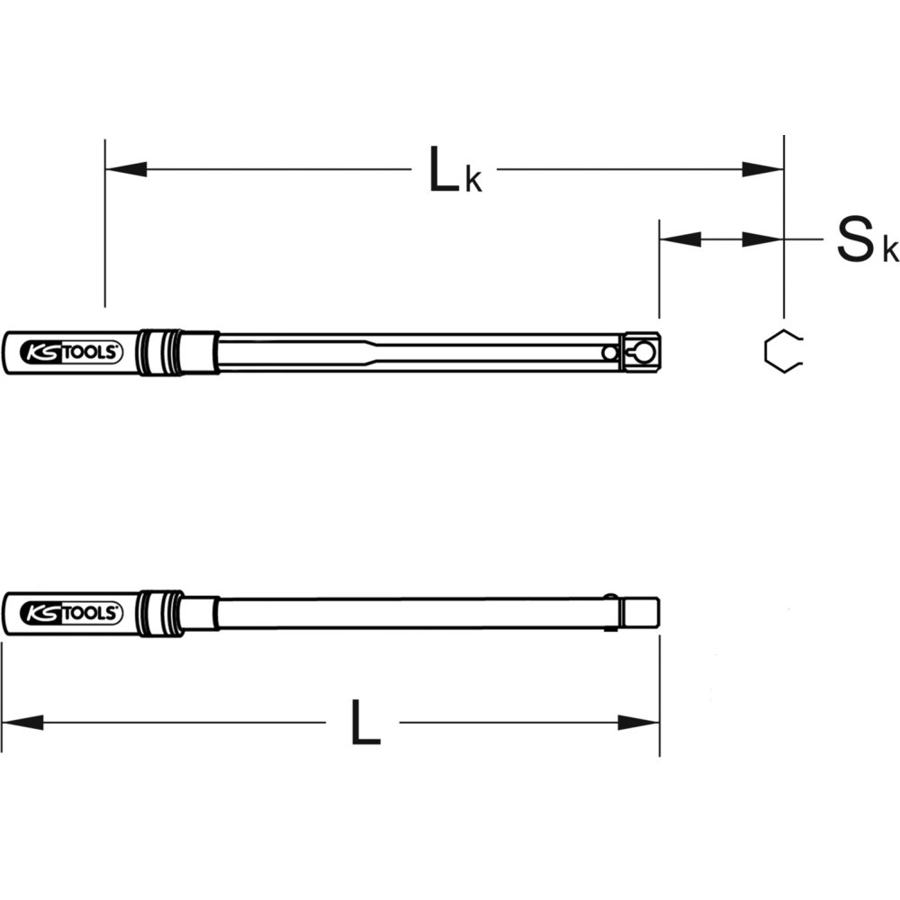 Produktabbildung Nr. 4: KS TOOLS 14x18mm Industrie Einsteck-Drehmomentschlüssel, 10-60Nm