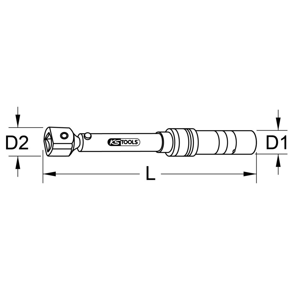Produktabbildung Nr. 6: KS TOOLS 14x18mm Industrie Einsteck-Drehmomentschlüssel, 10-60Nm