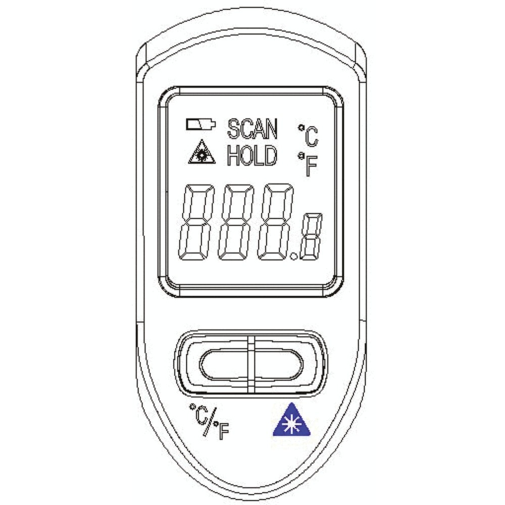 Produktabbildung Nr. 2: KS TOOLS Infrarot-Thermometer, -20° bis 500°