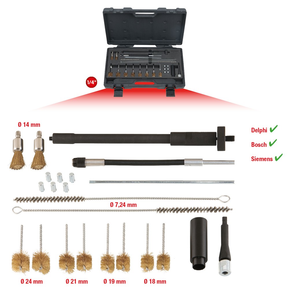 Produktabbildung Nr. 7: KS TOOLS Injektorenschacht-Reinigungs-Satz, 23-tlg