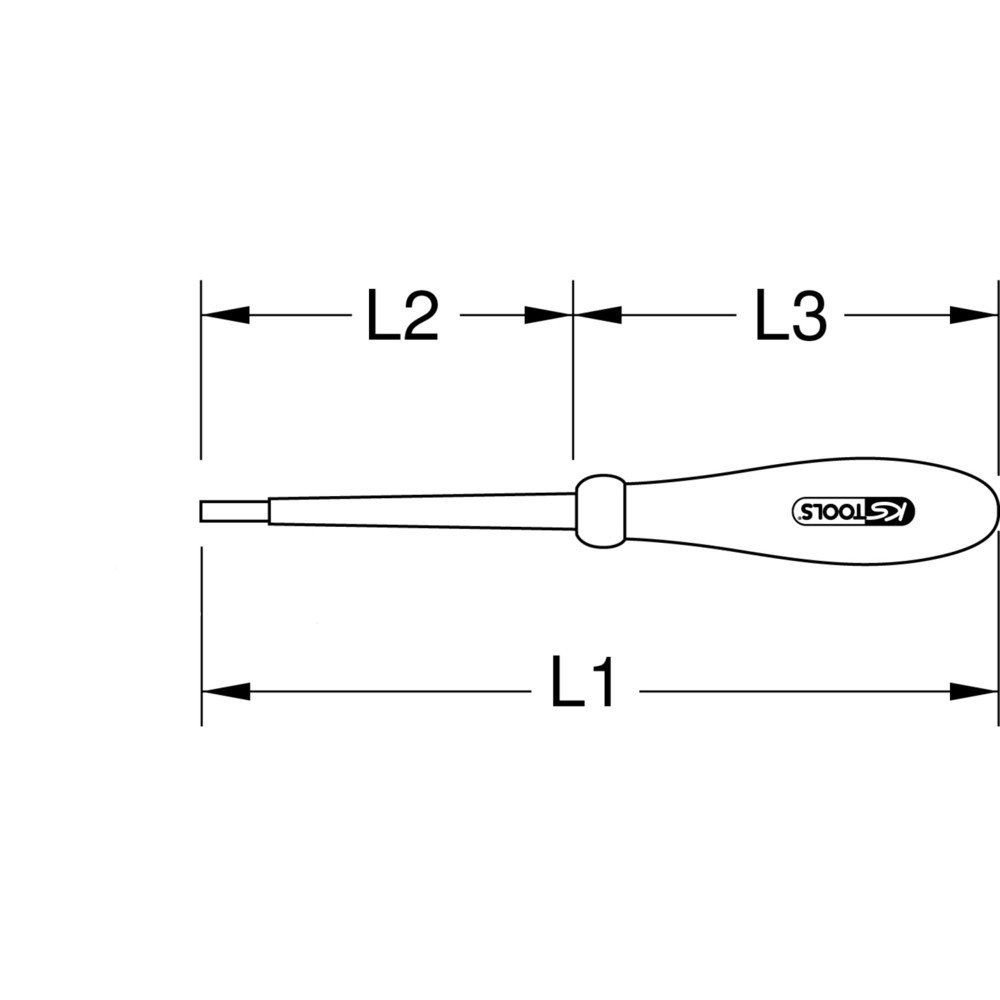 Produktabbildung Nr. 7: KS TOOLS Innensechskant-Schraubendreher mit Schutzisolierung, 2,5mm