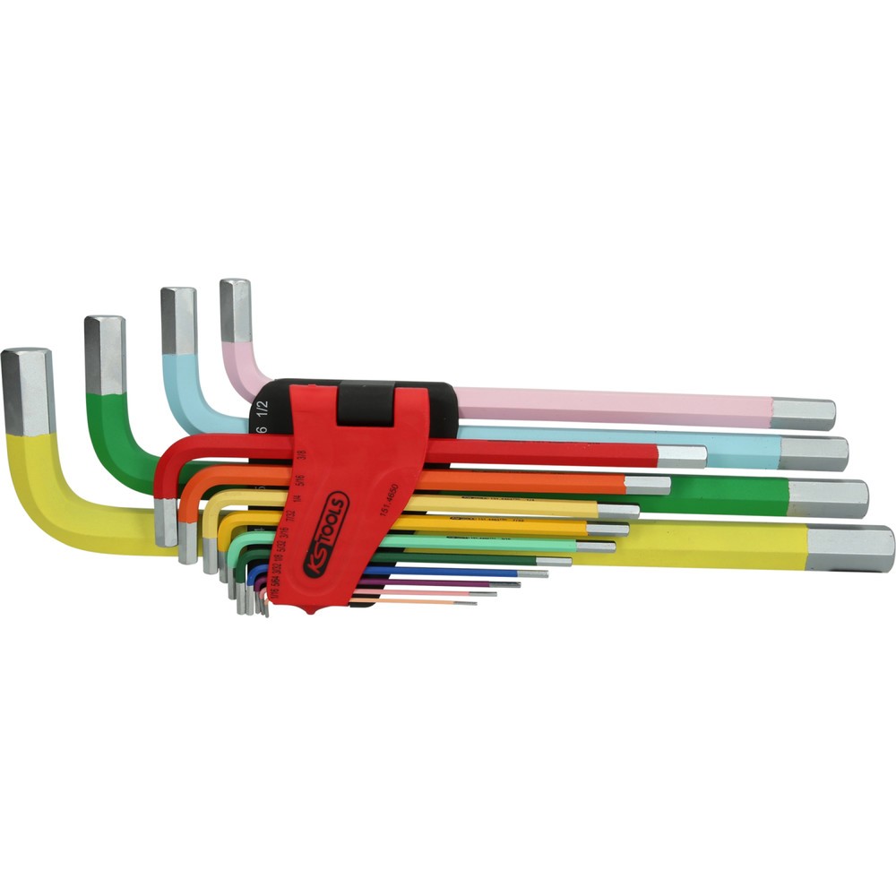 Produktabbildung Nr. 2: KS TOOLS Innensechskant-Winkelstiftschlüssel-Satz, extra lang, 14-tlg Zoll