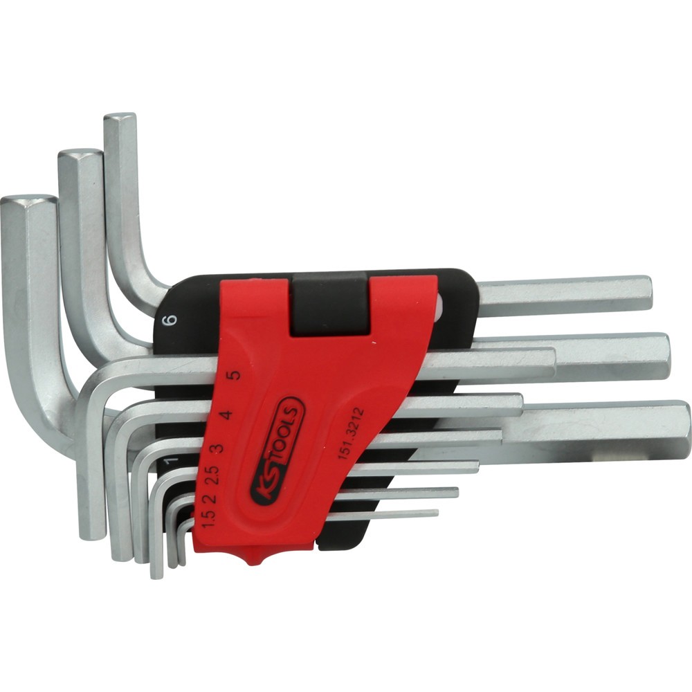 Produktabbildung Nr. 2: KS TOOLS Innensechskant-Winkelstiftschlüssel-Satz, im Klapphalter,9-tlg1,5-10mm