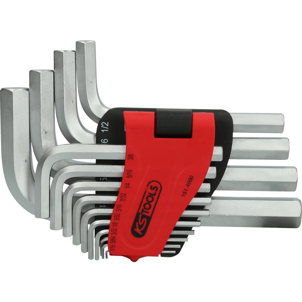 Produktabbildung Nr. 2: KS TOOLS Innensechskant-Winkelstiftschlüssel-Satz, im Klapphalter,14-tlg1/16"-3/4"