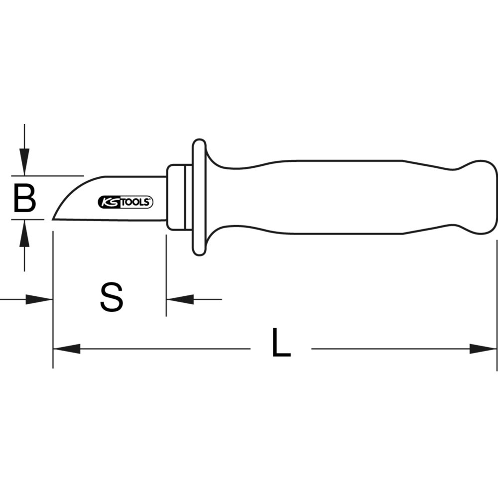 Produktabbildung Nr. 3: KS TOOLS Kabelmesser mit Schutzisolierung, 210mm