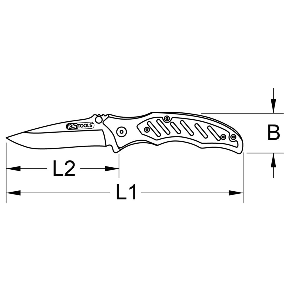 Produktabbildung Nr. 12: KS TOOLS Klappmesser mit Arretierung, 25 mm