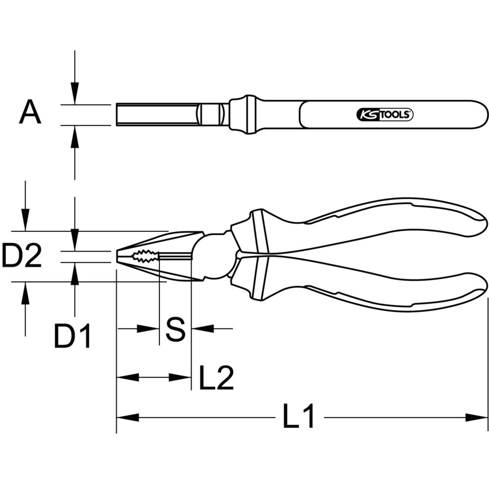 Produktabbildung Nr. 2: KS TOOLS Kombinationszange, 180mm