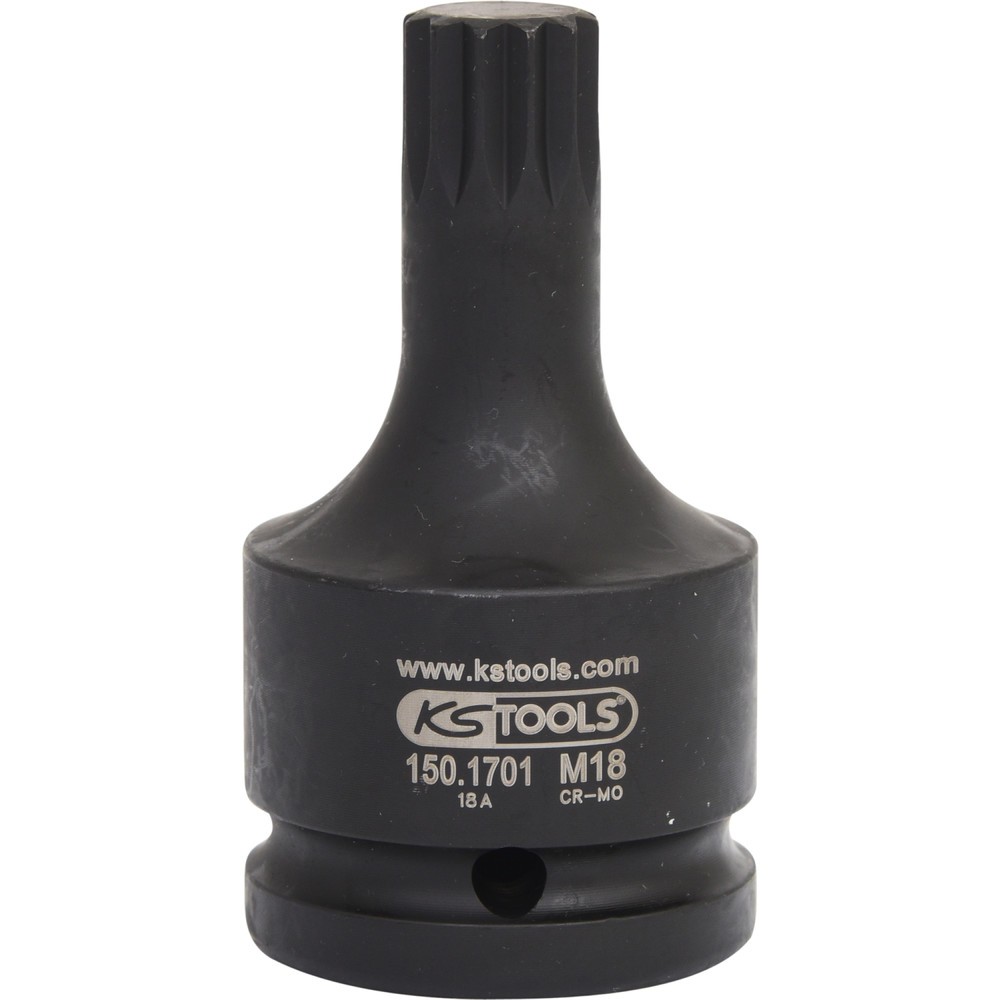 Produktabbildung Nr. 8: KS TOOLS 3/4" Kraft-Bit-Stecknuss für Vielzahn(XZN®)-Schrauben, kurz