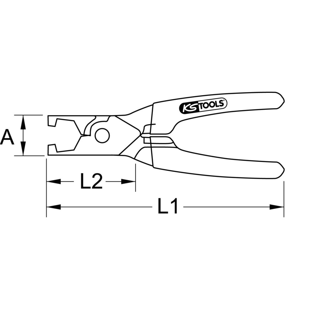 Produktabbildung Nr. 9: KS TOOLS Kraftstoffleitungszange, 160mm